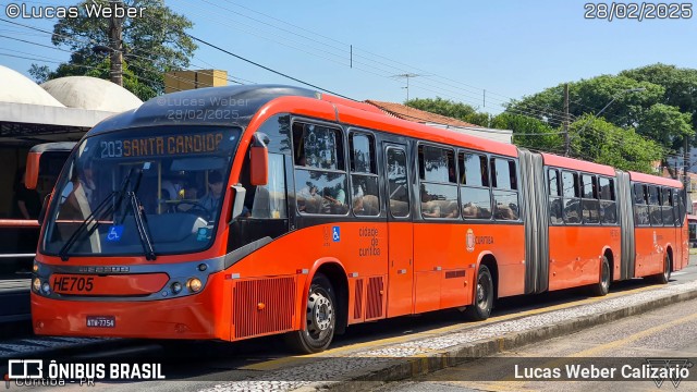 Auto Viação Redentor HE705 na cidade de Curitiba, Paraná, Brasil, por Lucas Weber Calizario. Número da foto: #12934716.
