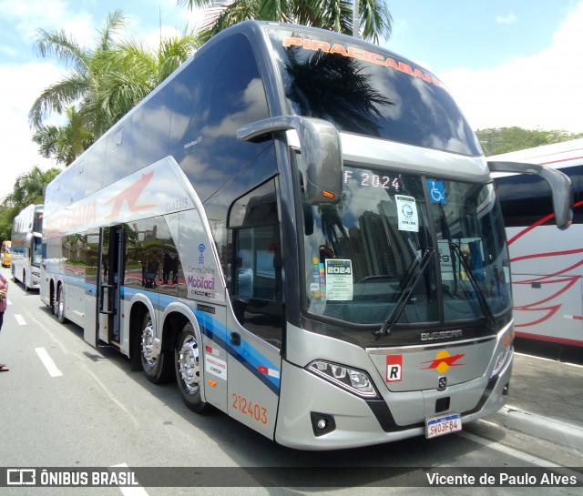 Viação Piracicabana 212403 na cidade de Barueri, São Paulo, Brasil, por Vicente de Paulo Alves. Número da foto: #12934758.