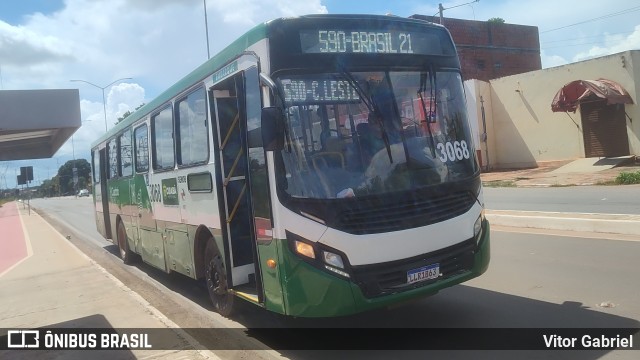 Expresso Caribus Transportes 3068 na cidade de Cuiabá, Mato Grosso, Brasil, por Vitor Gabriel. Número da foto: #12935035.
