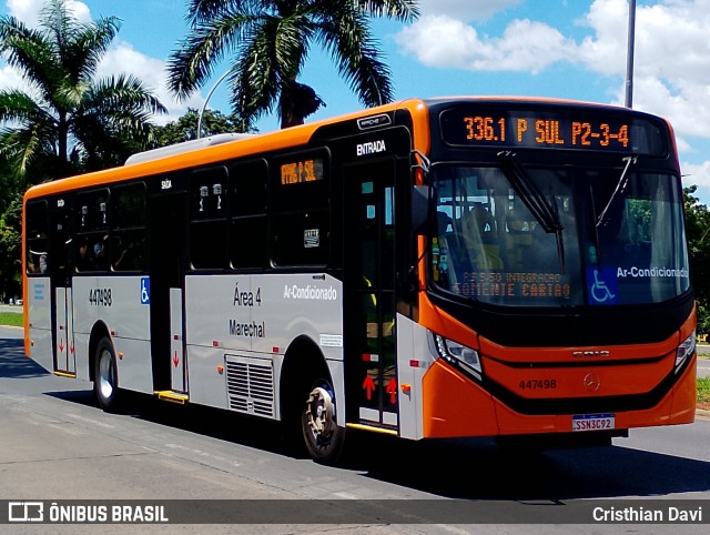 Auto Viação Marechal Brasília 447498 na cidade de Brasília, Distrito Federal, Brasil, por Cristhian Davi. Número da foto: #12934691.