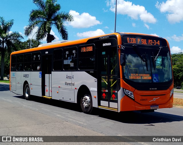 Auto Viação Marechal Brasília 448931 na cidade de Brasília, Distrito Federal, Brasil, por Cristhian Davi. Número da foto: #12934679.