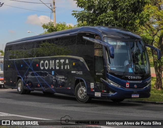 Viação Cometa 724531 na cidade de Campinas, São Paulo, Brasil, por Henrique Alves de Paula Silva. Número da foto: #12939861.