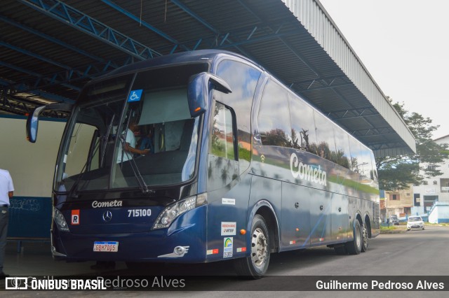 Viação Cometa 715100 na cidade de Lambari, Minas Gerais, Brasil, por Guilherme Pedroso Alves. Número da foto: #12939700.