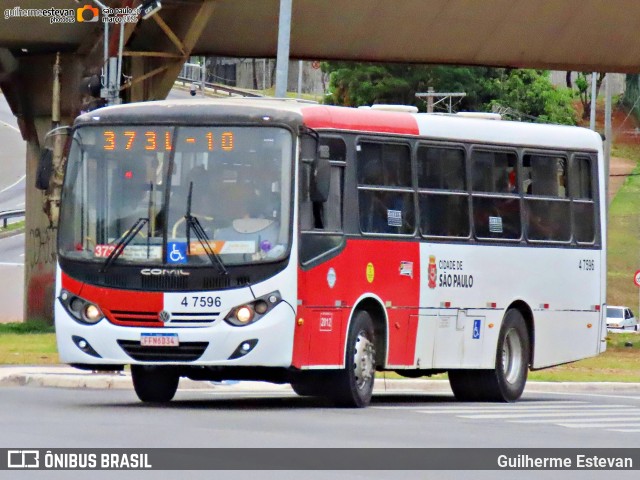 Pêssego Transportes 4 7596 na cidade de São Paulo, São Paulo, Brasil, por Guilherme Estevan. Número da foto: #12938402.