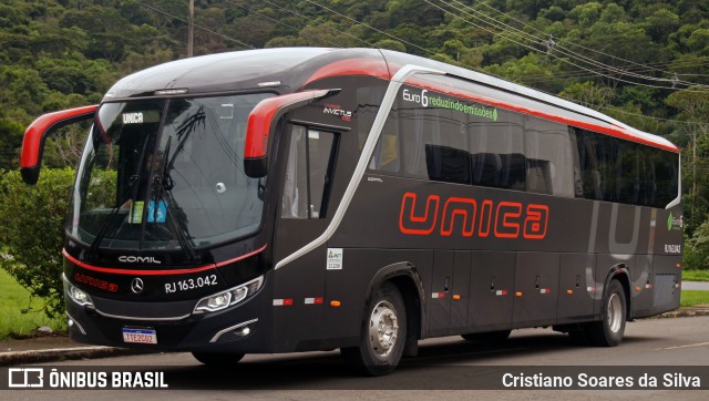 Transportes Única Petrópolis RJ 163.042 na cidade de Juiz de Fora, Minas Gerais, Brasil, por Cristiano Soares da Silva. Número da foto: #12941713.