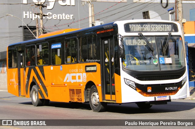 Viação Cidade do Aço RJ 174.217 na cidade de Volta Redonda, Rio de Janeiro, Brasil, por Paulo Henrique Pereira Borges. Número da foto: #12941127.