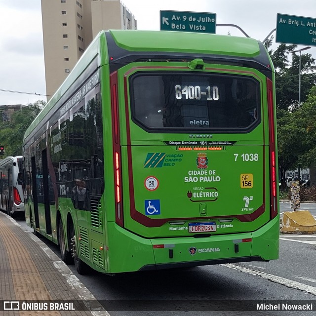 Viação Campo Belo 7 1038 na cidade de São Paulo, São Paulo, Brasil, por Michel Nowacki. Número da foto: #12941819.