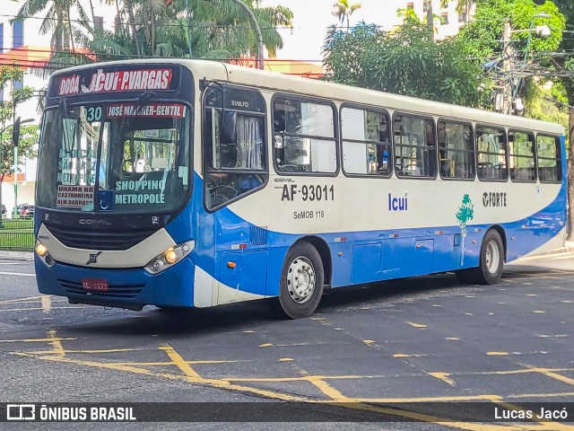 Viação Forte AF-93011 na cidade de Belém, Pará, Brasil, por Lucas Jacó. Número da foto: #12940378.