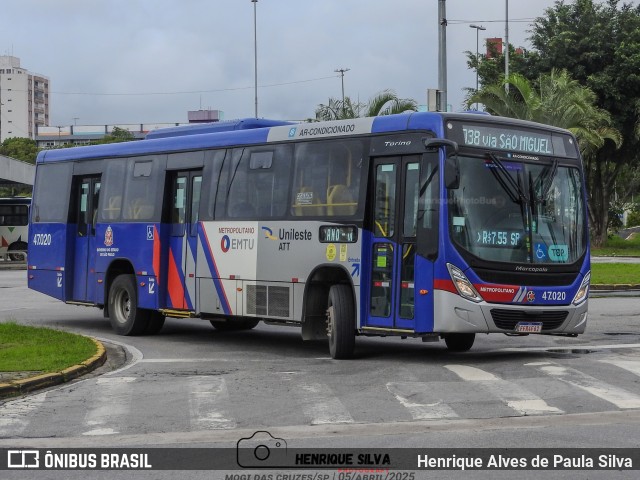 ATT - Alto Tietê Transportes 47.020 na cidade de Mogi das Cruzes, São Paulo, Brasil, por Henrique Alves de Paula Silva. Número da foto: #12940088.
