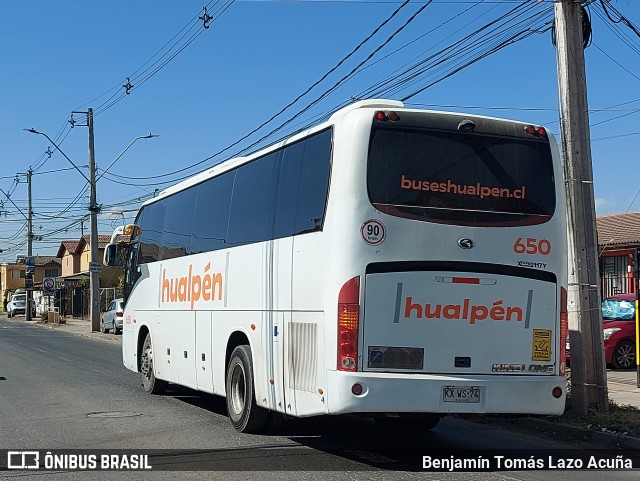 Buses Hualpén 650 na cidade de Maipú, Santiago, Metropolitana de Santiago, Chile, por Benjamín Tomás Lazo Acuña. Número da foto: #12942013.