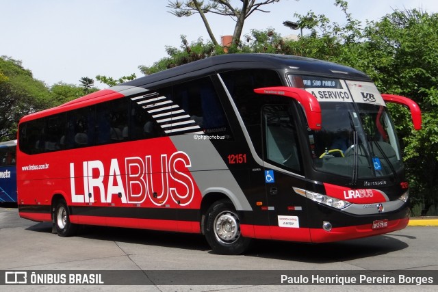 Lirabus 12151 na cidade de São Paulo, São Paulo, Brasil, por Paulo Henrique Pereira Borges. Número da foto: #12941405.