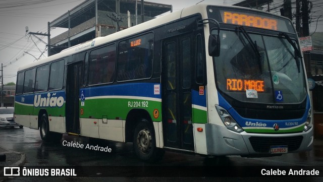Viação União RJ 204.192 na cidade de Magé, Rio de Janeiro, Brasil, por Calebe Andrade. Número da foto: #12943949.