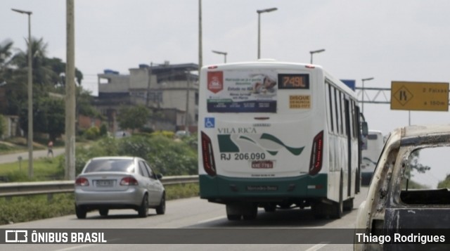 Viação Vila Rica RJ 206.090 na cidade de Mesquita, Rio de Janeiro, Brasil, por Thiago Rodrigues. Número da foto: #12942391.