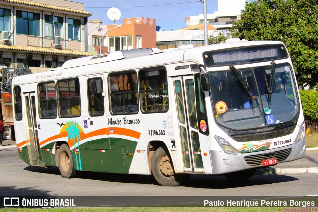 Viação Montes Brancos RJ 196.003 na cidade de Cabo Frio, Rio de Janeiro, Brasil, por Paulo Henrique Pereira Borges. Número da foto: #12943585.