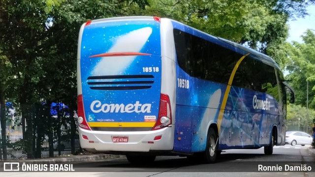 Viação Cometa 18518 na cidade de São Paulo, São Paulo, Brasil, por Ronnie Damião. Número da foto: #12942657.