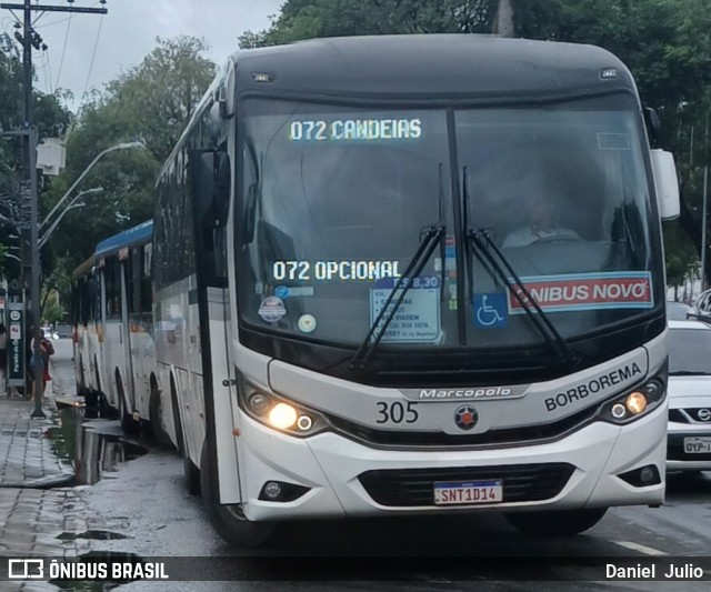 Borborema Imperial Transportes 305 na cidade de Recife, Pernambuco, Brasil, por Daniel  Julio. Número da foto: #12943747.