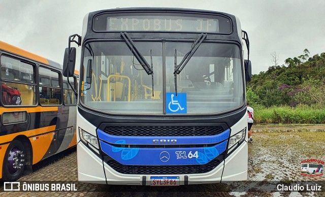 TCL - Transporte Coletivo Leo 64 na cidade de Juiz de Fora, Minas Gerais, Brasil, por Claudio Luiz. Número da foto: #12944764.