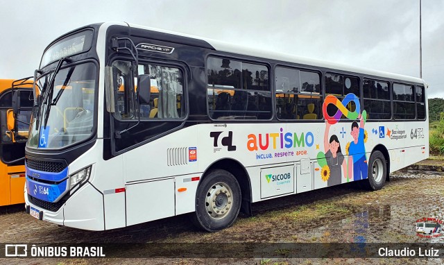 TCL - Transporte Coletivo Leo 64 na cidade de Juiz de Fora, Minas Gerais, Brasil, por Claudio Luiz. Número da foto: #12944770.