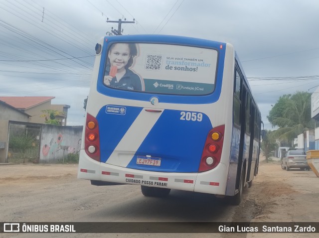 Transvida Transporte Coletivo 2059 na cidade de Ji-Paraná, Rondônia, Brasil, por Gian Lucas  Santana Zardo. Número da foto: #12945455.