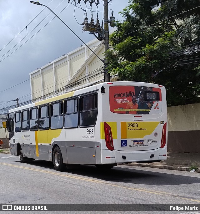 Viação Campo dos Ouros 3958 na cidade de Guarulhos, São Paulo, Brasil, por Felipe Mariz. Número da foto: #12945824.