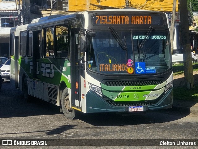 Transportes Flores RJ 128.149 na cidade de Rio de Janeiro, Rio de Janeiro, Brasil, por Cleiton Linhares. Número da foto: #12945561.