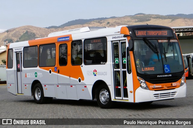 Linave Transportes A03055 na cidade de Nova Iguaçu, Rio de Janeiro, Brasil, por Paulo Henrique Pereira Borges. Número da foto: #12947200.
