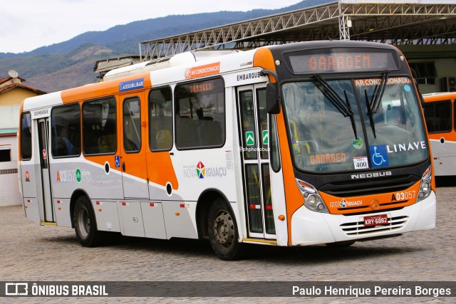 Linave Transportes A03057 na cidade de Nova Iguaçu, Rio de Janeiro, Brasil, por Paulo Henrique Pereira Borges. Número da foto: #12947209.