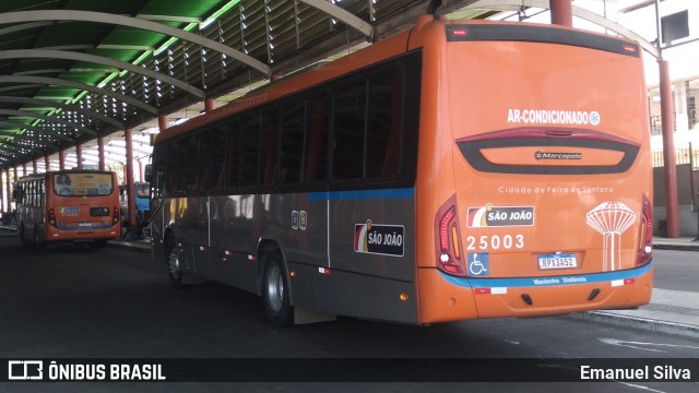 Auto Ônibus São João 25003 na cidade de Feira de Santana, Bahia, Brasil, por Emanuel Silva. Número da foto: #12946442.