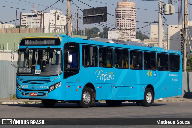 Viação Nossa Senhora do Amparo RJ 186.053 na cidade de Niterói, Rio de Janeiro, Brasil, por Matheus Souza. Número da foto: #12947849.