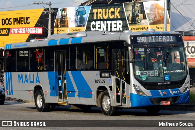 Viação Mauá RJ 185.019 na cidade de São Gonçalo, Rio de Janeiro, Brasil, por Matheus Souza. Número da foto: #12947672.