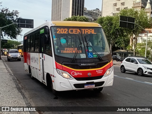 Auto Viação Alpha A48034 na cidade de Rio de Janeiro, Rio de Janeiro, Brasil, por João Victor Damião. Número da foto: #12948001.