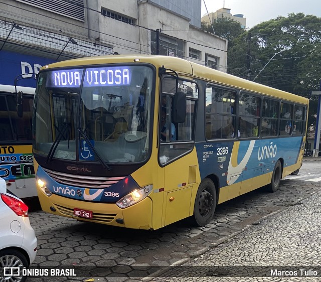 Viação União 3396 na cidade de Viçosa, Minas Gerais, Brasil, por Marcos Tulio. Número da foto: #13006496.