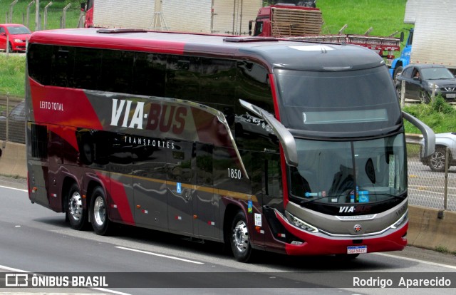 Via Bus Transportes 1850 na cidade de Aparecida, São Paulo, Brasil, por Rodrigo  Aparecido. Número da foto: #13006770.