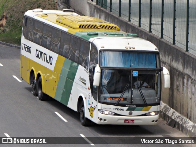 Empresa Gontijo de Transportes 17280 na cidade de Salvador, Bahia, Brasil, por Victor São Tiago Santos. Número da foto: #13007967.