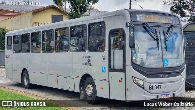 Transporte Coletivo Glória BL347 na cidade de Curitiba, Paraná, Brasil, por Lucas Weber Calizario. Número da foto: #13006377.