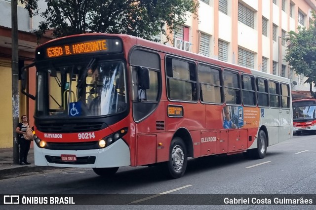 Companhia Coordenadas de Transportes 90214 na cidade de Belo Horizonte, Minas Gerais, Brasil, por Gabriel Costa Guimarães. Número da foto: #13007839.