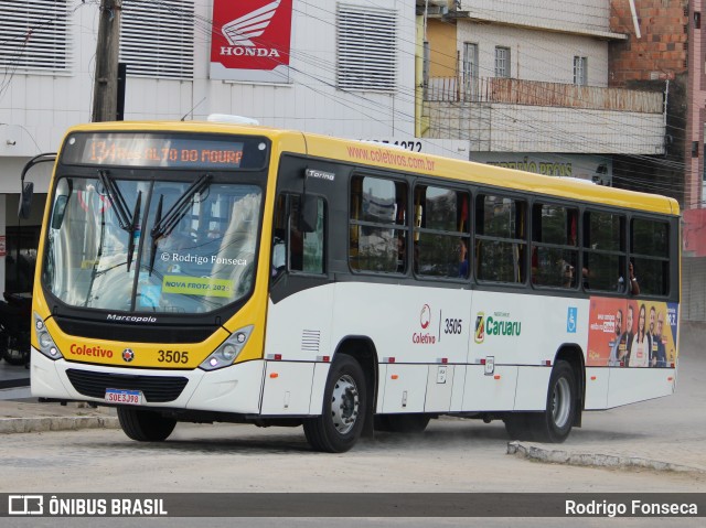Coletivo Transportes 3505 na cidade de Caruaru, Pernambuco, Brasil, por Rodrigo Fonseca. Número da foto: #13008201.