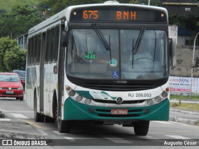 Viação Vila Rica RJ 206.003 na cidade de Nova Iguaçu, Rio de Janeiro, Brasil, por Augusto César. Número da foto: #13032254.