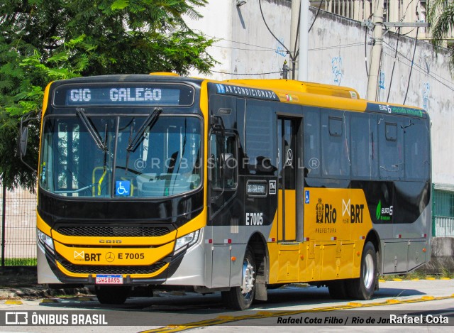 Mobi Rio E7005 na cidade de Rio de Janeiro, Rio de Janeiro, Brasil, por Rafael Cota. Número da foto: #13031225.