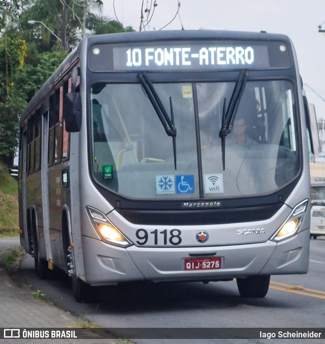 BluMob - Concessionária de Transporte Urbano de Blumenau 9118 na cidade de Blumenau, Santa Catarina, Brasil, por Iago Scheineider. Número da foto: #13031242.