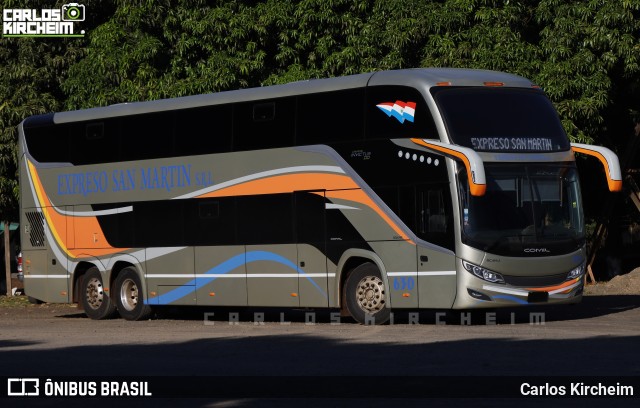 Expreso San Martin S.R.L. 630 na cidade de Foz do Iguaçu, Paraná, Brasil, por Carlos Kircheim. Número da foto: #13032122.