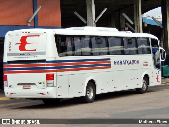 Expresso Embaixador 329 na cidade de Porto Alegre, Rio Grande do Sul, Brasil, por Matheus Etges. Número da foto: #13032917.