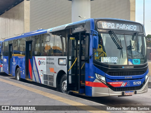 Viação Miracatiba 15.1129 na cidade de São Paulo, São Paulo, Brasil, por Matheus Neri dos Santos. Número da foto: #13030920.