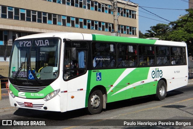 Viação Elite RJ 176.001 na cidade de Volta Redonda, Rio de Janeiro, Brasil, por Paulo Henrique Pereira Borges. Número da foto: #13032823.