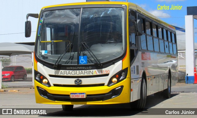 Viação Araguarina 3190 na cidade de Goiânia, Goiás, Brasil, por Carlos Júnior. Número da foto: #13032041.