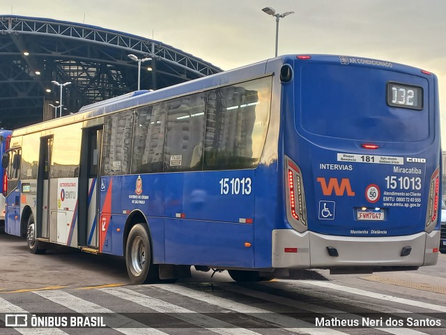 Viação Miracatiba 15.1013 na cidade de São Paulo, São Paulo, Brasil, por Matheus Neri dos Santos. Número da foto: #13030922.
