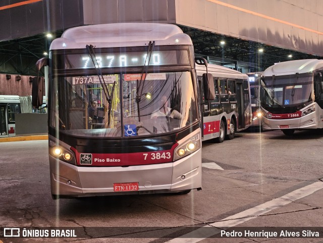 Viação Metrópole Paulista - Zona Sul 7 3843 na cidade de São Paulo, São Paulo, Brasil, por Pedro Henrique Alves Silva. Número da foto: #13031437.