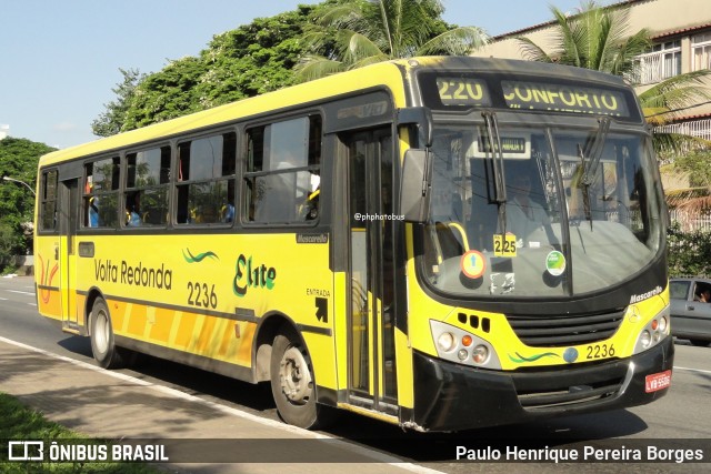 Viação Elite 2236 na cidade de Volta Redonda, Rio de Janeiro, Brasil, por Paulo Henrique Pereira Borges. Número da foto: #13032809.