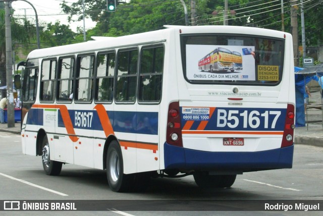 Viação Novacap B51617 na cidade de Rio de Janeiro, Rio de Janeiro, Brasil, por Rodrigo Miguel. Número da foto: #13031887.