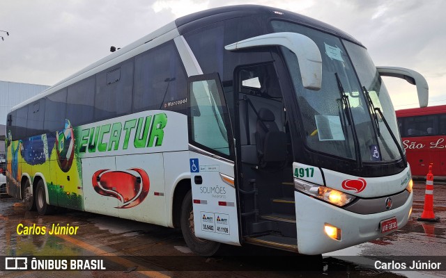Eucatur - Empresa União Cascavel de Transportes e Turismo 4917 na cidade de Goiânia, Goiás, Brasil, por Carlos Júnior. Número da foto: #13035288.